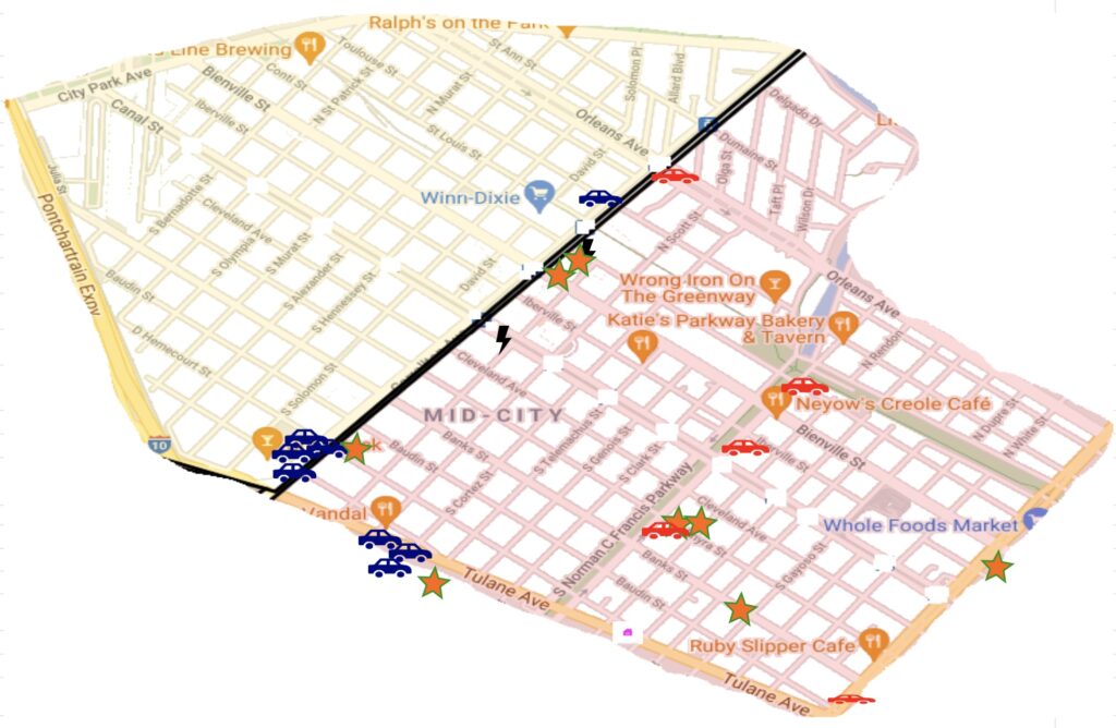 Crime Map January 7 13 2024 Mid City Security District   17 13 24 Map 1024x668 