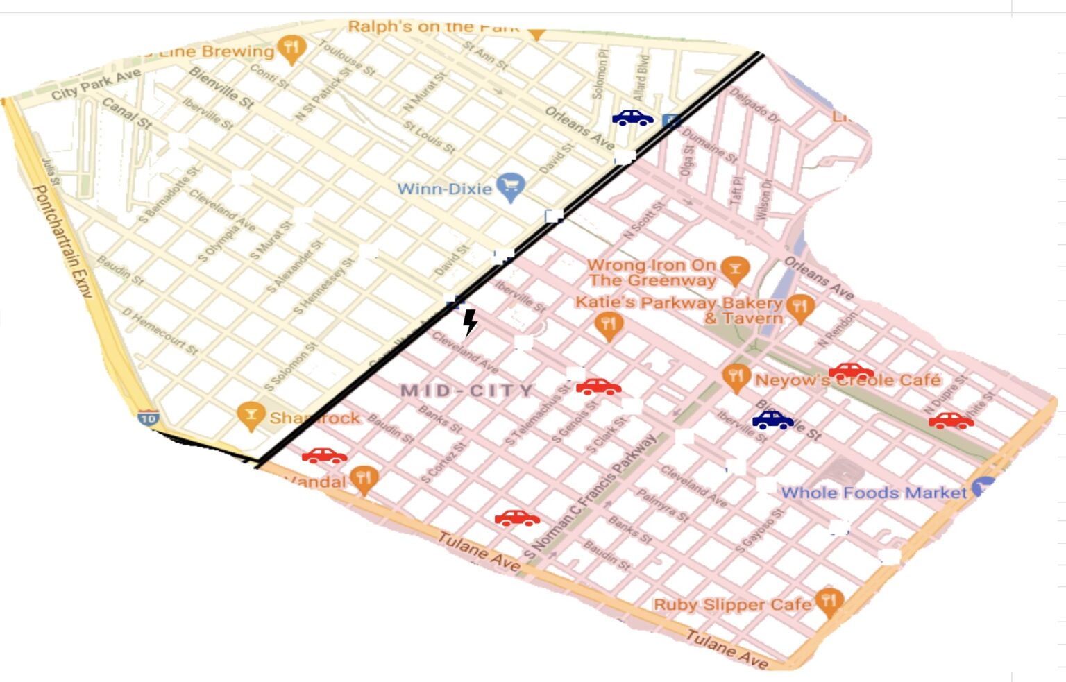 Crime Map March 3 9 2024 Mid City Security District   3 3 9 24map 1536x983 